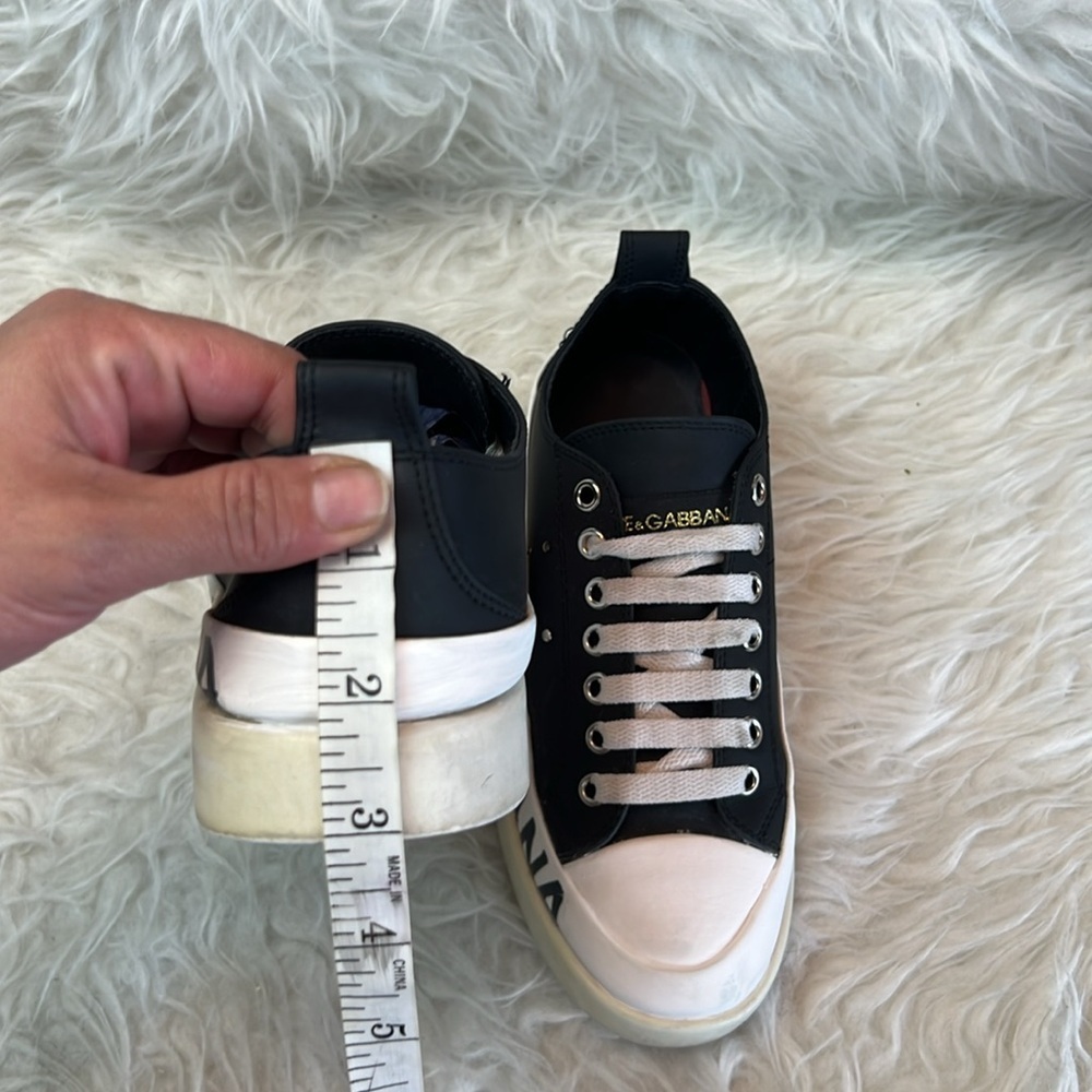 Dolce & Gabbana Women’s Portofino Logo Print Sneakers Size 6.5-7.5 US - Picture 11 of 17